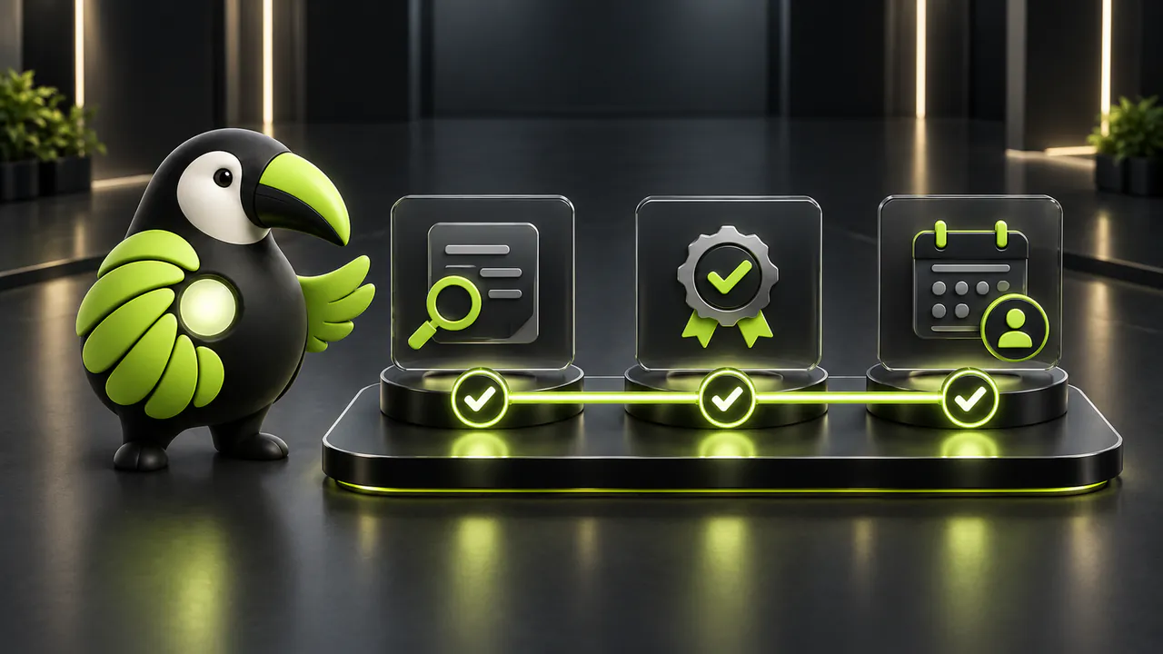 Der NeXify Companion prüft ein Projekt in drei klaren Stufen
